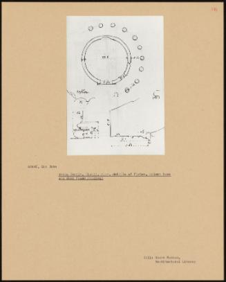 Vesta Temple, Tivoli, Plan, details Of Flutes, Column Base And Door Frame Moldings