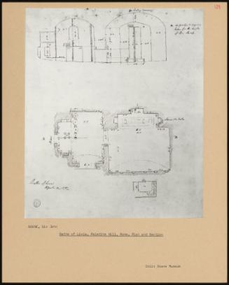 Baths Of Livia, Palatine Hill, Rome, Plan And Section