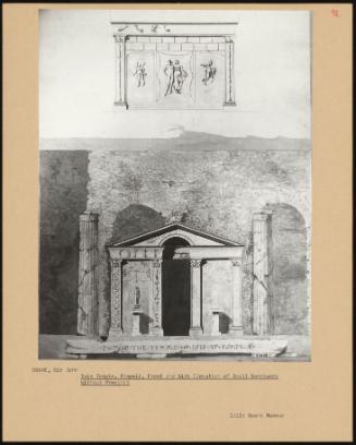 Isis Temple, Pompeii, Front And Side Elevation Of Small Sanctuary Without Precinct