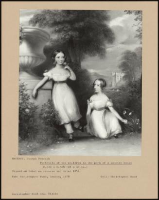 Portraits Of Two Children In The Park Of A Country House