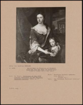 Queen Anne As Princess Of Denmark With Her Son The Duke Of Gloucester