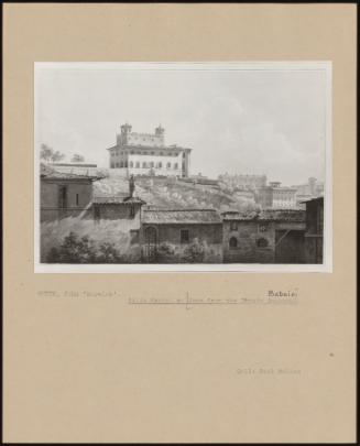 Villa Medici At Rome From The Strada Banourni Babuini