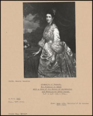 Alexandra Of Denmark, The Princess Of Wales With A View Of The Palace Of Westminster And Westminster Abbey Beyond