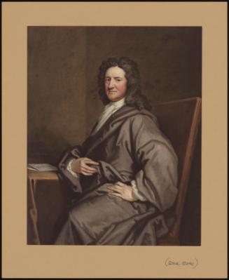 Portrait Of Sir Nicholas Pelham (C. 1650-1739) In A Grey Robe, By A Draped Table With A Letter