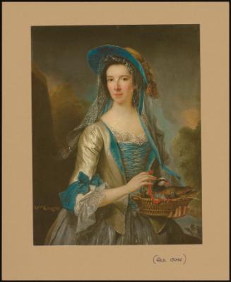 Portrait Of Mrs Knight, Holding A Partridge And Chicks In A Basket