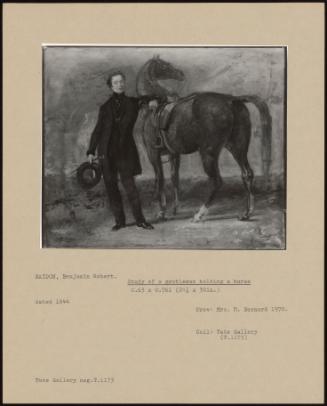 Study Of A Gentleman Holding A Horse