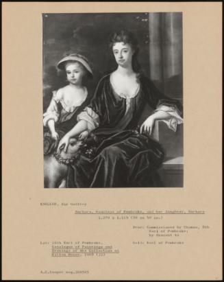 Barbara, Countess Of Pembroke, And Her Daughter, Barbara