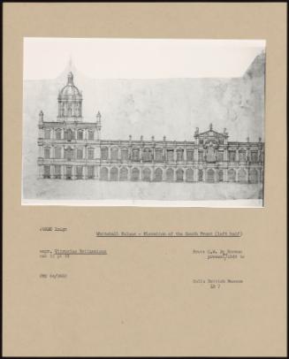 Whitehall Palace - Elevation Of The South Front (Left Half)