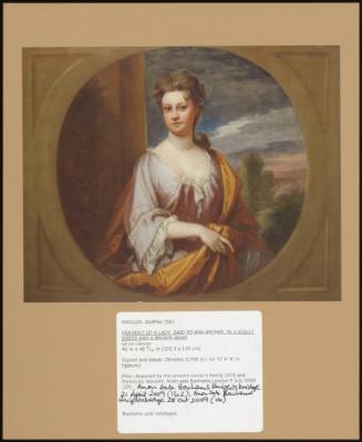 Portrait Of A Lady, Said To Ann Archer, In A Violet Dress And A Brown Wrap