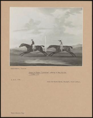 Prince of Wales' "Traveler" Winning at New Market–3 May 1790