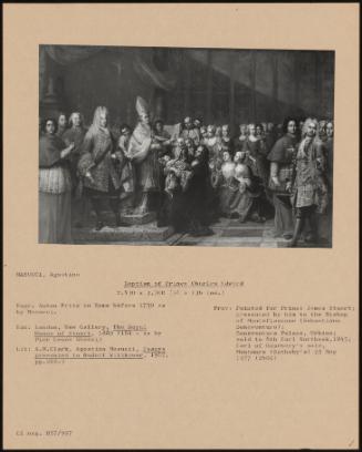 Baptism Of Prince Charles Edward