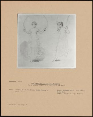 Two Studies Of A Girl Skipping