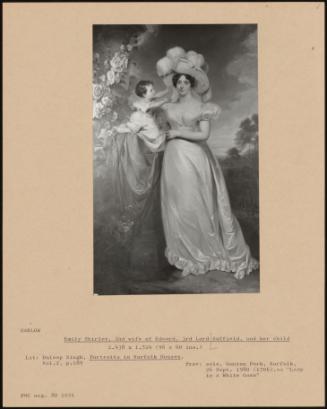 Emily Shirley, 2nd Wife Of Edward, 3rd Lord Suffield, And Her Child