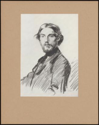 Self-Portrait (Recto): Study Of A Male Nude (Verso) Circa 1901. Signed L. R.