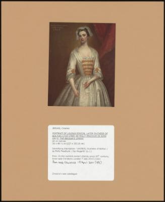 Portrait Of Lavinia Fenton, Later Duchess Of Bolton (1710-1760) As Polly Peachum In John Gay's 'the Beggar's Opera'