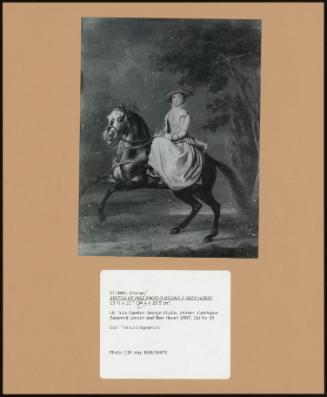 Sketch of Mrs Angelo Riding a Grey Horse