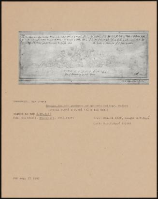 Design For The Pediment Of Queen's College, Oxford