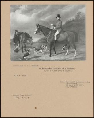 An Equestrian Portrait Of A Huntsman