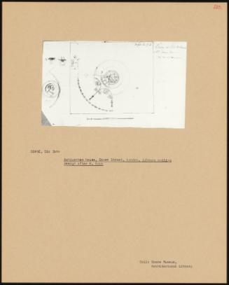 Ashburnham House, Dover Street, London, Library Ceiling Design After R. Adam