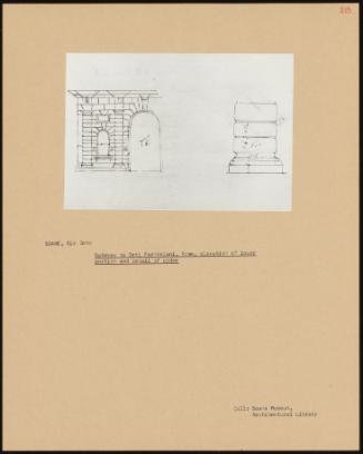 Gateway To Orti Farnesiani, Rome, Elevation Of Lower Portion And detail Of Order