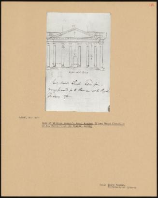 Copy Of William Newman's Royal Academy Silver Medal Elevation Of St. Martin's In The Fields, London