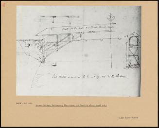 Wooden Bridge, Reichenau, Elevation, And Section Along Short Axis