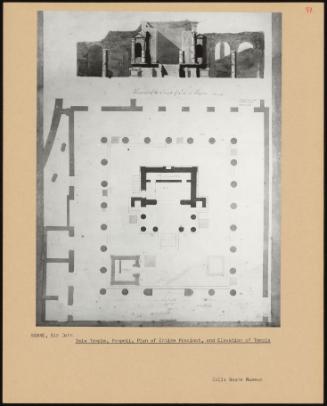 Isis Temple, Pompeii, Plan Of Entire Precinct, And Elevation Of Temple