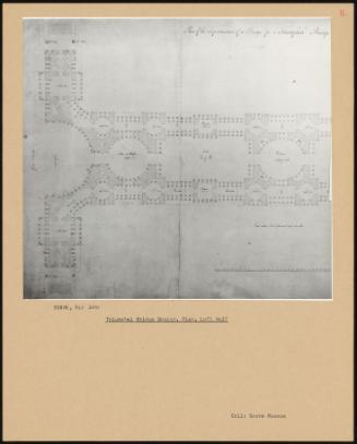 Triumphal Bridge Design, Plan, Left Half