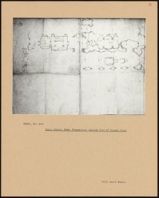 Villa Albani, Rome, Preparatory Partial Plan Of Ground Floor