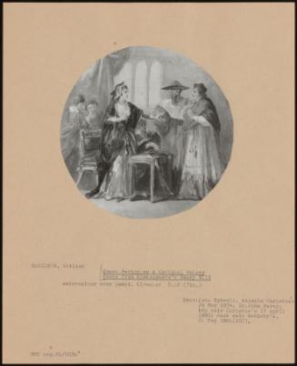 Queen Katherine & Cardinal Wolsey Scene From Shakespeare's Henry VIII