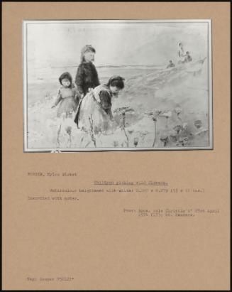 Children Picking Wild Flowers.