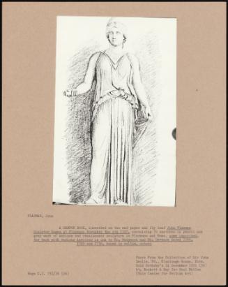 A Sketch Book, Inscribed On The End Paper And Fly Leaf John Flaxman Sculptor Began At Florence November The 4th 1787, Containing 78 Sketches In Pencil And Grey Wash Of Antique And Renaissance Sculpture In Florence And Rome, Some Inscribed, The Back With Various Invoices In Ink To Mr. Wedgwood And Mr. Deveare Dated 1788, 1789 And 1790, Bound In Vellum, Octavo