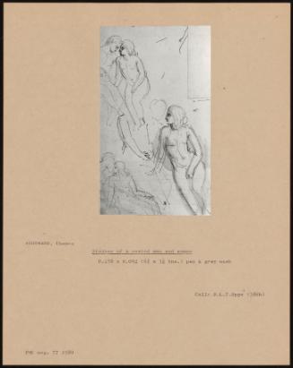 Studies Of A Seated Man And Woman