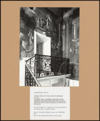 Three Views Of The Stone Staircase (1712): Landing Wall: Subject Unclear; Also Visible; The Left-Hand Part Of The Wall With The Arts And Sciences Attended By Mercury