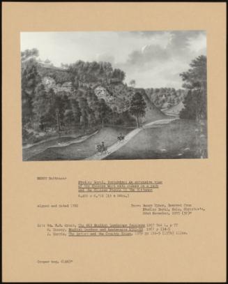 Studley Royal, Yorkshire: An Extensive View Of The Chinese Wood With Riders On A Path And The Chinese Pagoda In The Distance