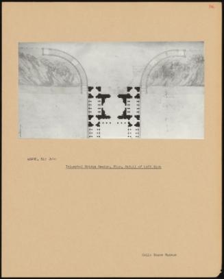 Triumphal Bridge Design, Plan, detail Of Left Side