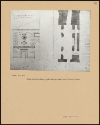 Porta S Zeno, Verona, Half Plan And Elevation Of Inner Facade