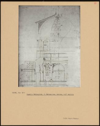 Capella Pellegrini, S. Bernardino, Verona, Half Section