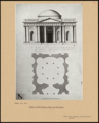 Temple Of Mars Design, Plan And Elevation