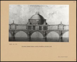 Triumphal Bridge Design, Lateral Elevation, Central Third