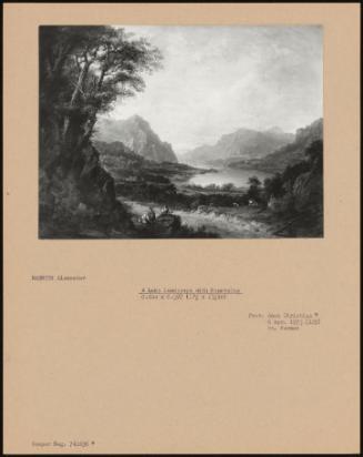 A Lake Landscape With Mountain