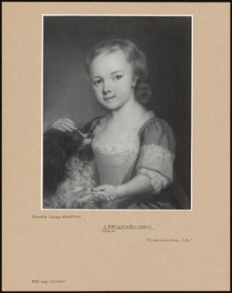 A Little Girl With A Spaniel