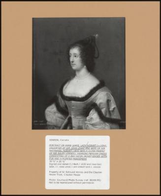 Portrait Of Anne Leake, Lady Hobart (+1684), Daughter Of Sir John Leake And Wife Of Sir Nathaniel Hobart (Who Was A Close Friend Of Sir Ralph Verney); Wearing Persian Dress Consisting Of A Red Satin Jacket Edged With Fur And A Pointed Headdress