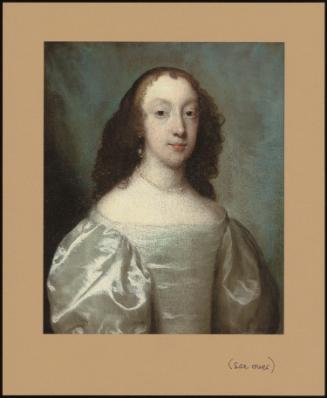 Portrait Of A Lady In An Oyster Satin Dress