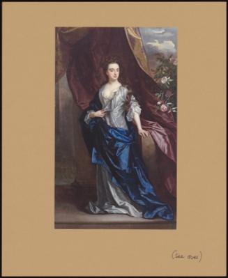 Portrait Of Elizabeth, Duchess Of Dorset, In A White Dress With A Blue Wrap