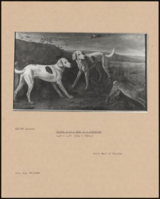 Hounds With A Hare In A Landscape