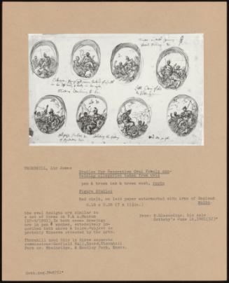 Studies For Decorative Oval Panels Containing Allegories Taken From Ovid