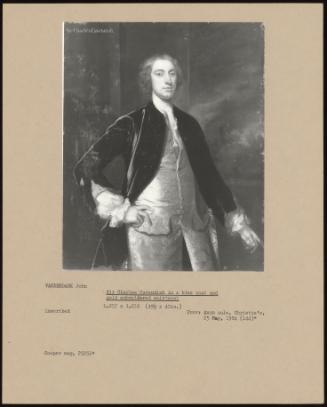 Sir Charles Cavendish In A Blue Coat And Gold Embroidered Waistcoat