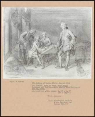 The Prince Of Wales (Later George III) And Edward, Duke Of York, With Their Governor And Sub-Governor, Simon, Earl Harcourt, And Mr. Scott