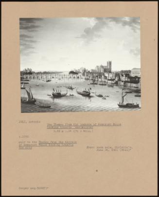 The Thames From The Terrace Of Somerset House Looking Toward Westminster